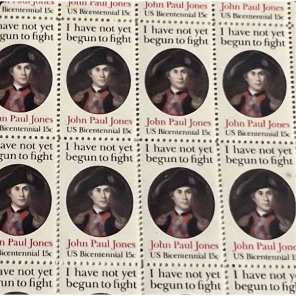 MNH JOHN PAUL JONES Sheet of 50 15c Stamps Scott #1789 - Picture 1 of 2
